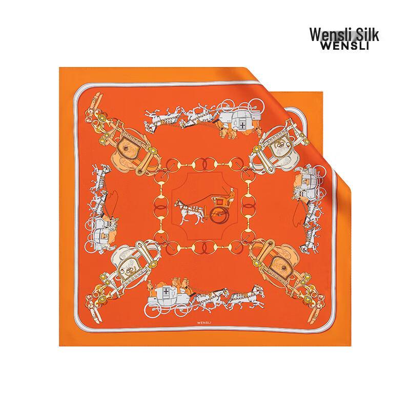 WENSLI 100% Mulberry Silk Small Square Scarf