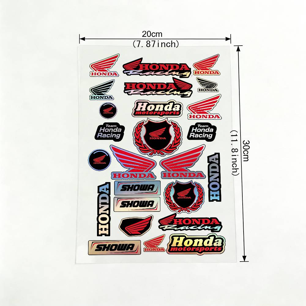 

Laser For Honda Reflective Motorcycle Stickers, 3M Safety Warning At Night In The Dark Scooter Helmets 20x30cm