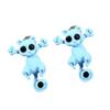 1 Pair Women Earrings Animal Cartoon Ear Studs Cartoon Push-back Earrings - Black White