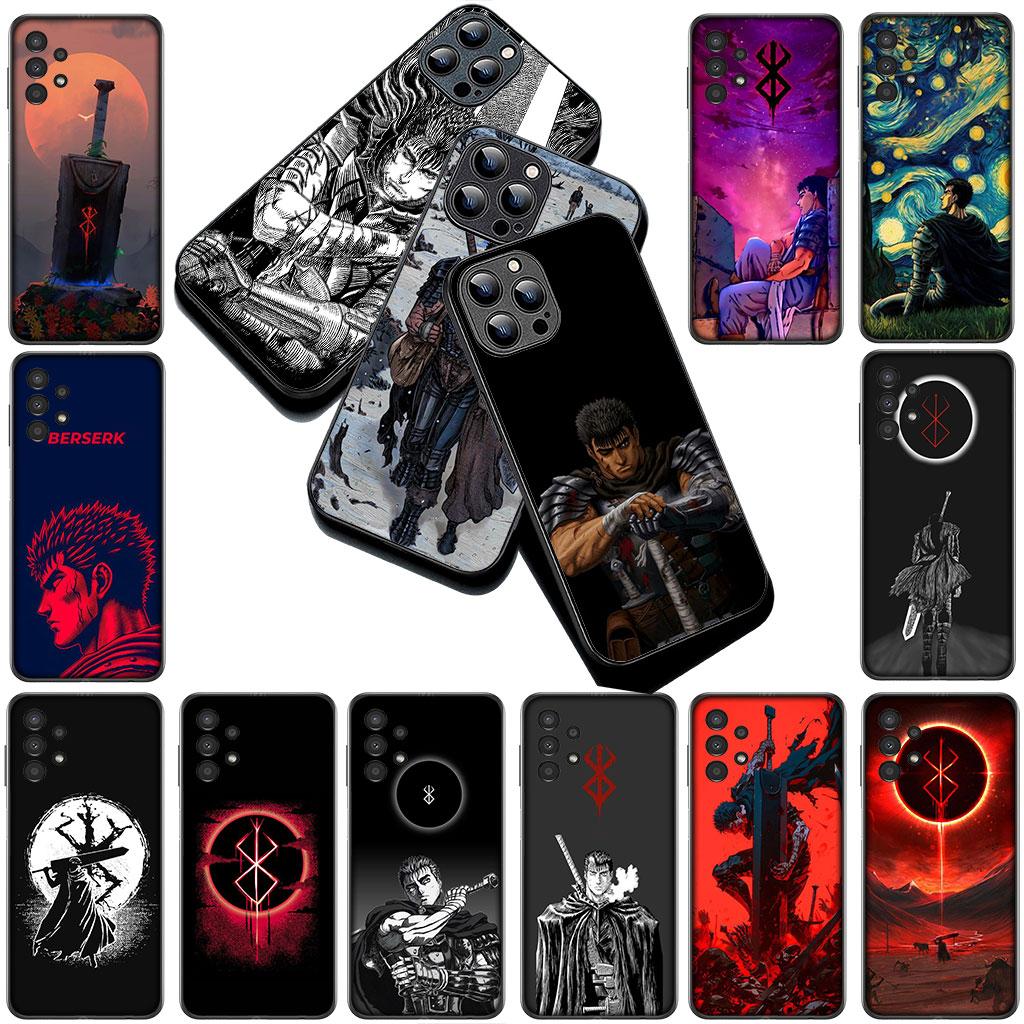Casing Phone Cover for Samsung Galaxy S22 S21 S20 FE Ultra Plus A07 A17 A15 A16 A25 A57 A37 Case  Berserk Anime Guts