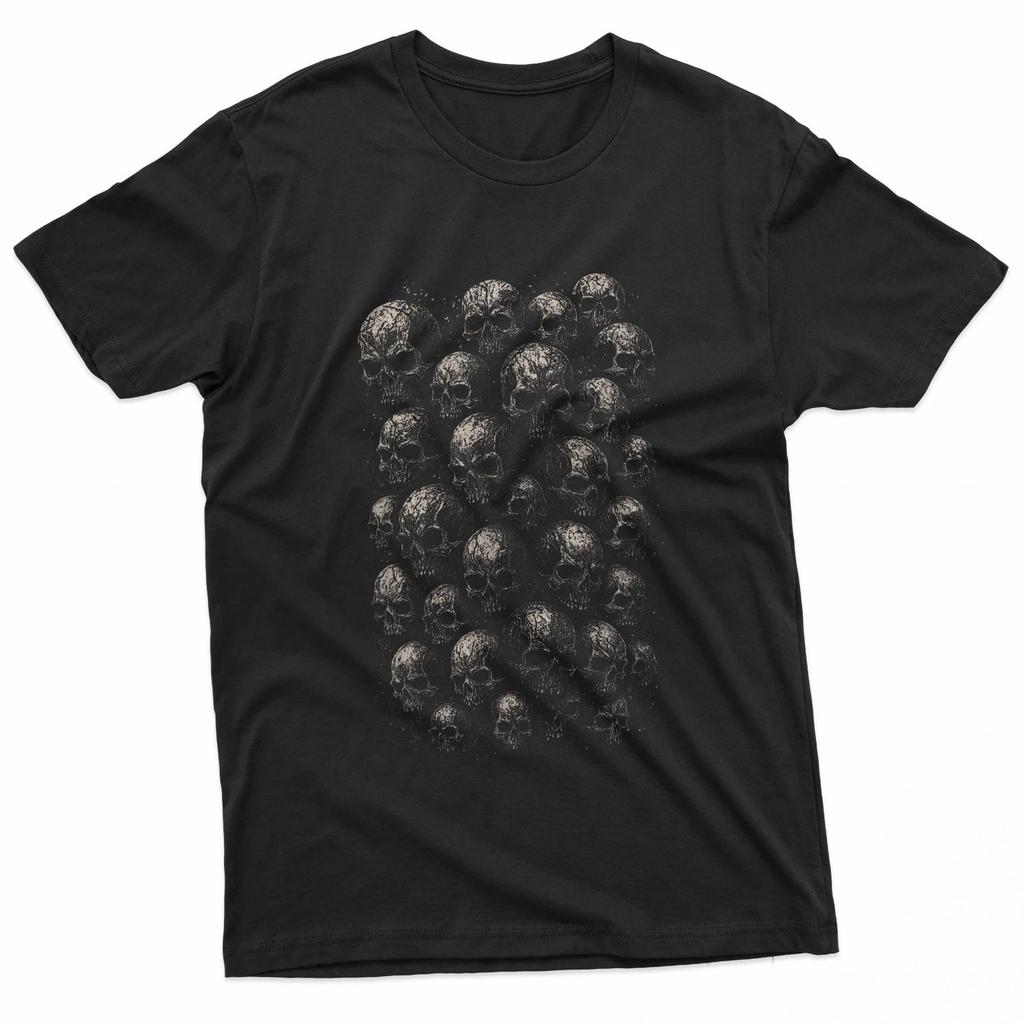 Skull Skeleton Catacombs Horror Gothic Deathcore Occult Art 100% Cotton T-shirt Mens Tees Top