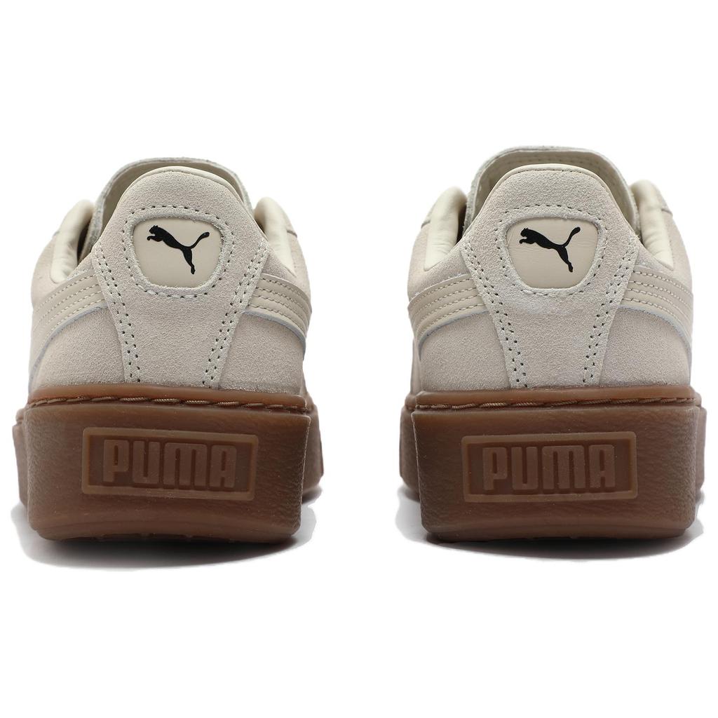 Puma Suede Platform Core Retro Low Top Sneakers Women Sneakers White Brown 363559-19