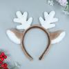 Snowflake Deer Ear Fluffy Hairband Christmas Costume Accessory Party Xmas Holiday Decoration Fashion Hairband