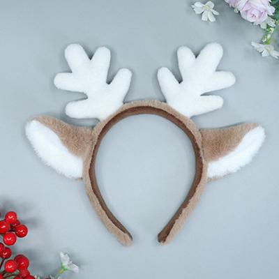 Snowflake Deer Ear Fluffy Hairband Christmas Costume Accessory Party Xmas Holiday Decoration Fashion Hairband
