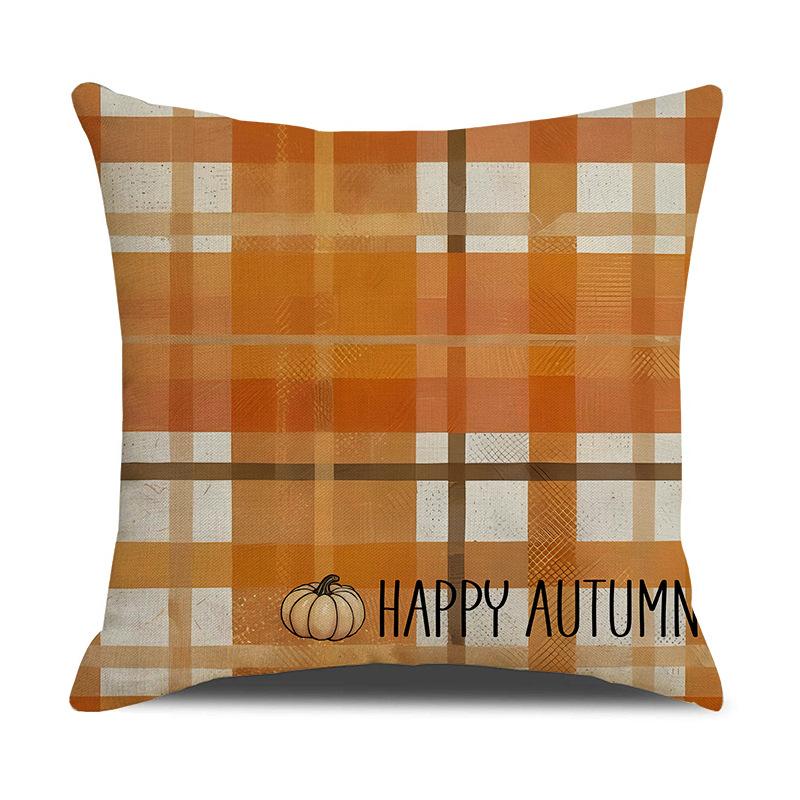 Cartoon Cute Rabbit Printed Pillow Cover Autumn Harvest Thanksgiving Atmosphere Decorative Sofa Pillow