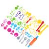 41PCS Dough Tools Set Rich Colors Various Shapes Plastic Dough Tools Kit for Kids Children
