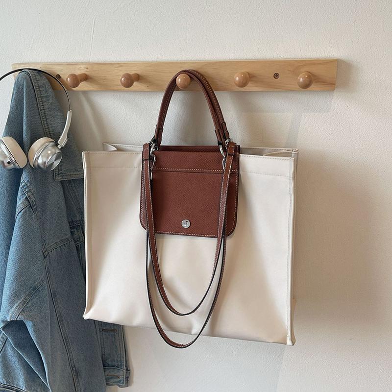 Women Canvas Shoulder Bag Large Capacity Ladies Shopping Bags Simple Handbag Vacation Tote Casual Book Bag AVE