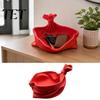 Decorative Storage Bowl 3D Printed Pleated Bag Shaped Candy Bowl, Christmas Desktop Snack Holder Tray for Entryway Table, Keys, Wallet, Jewelry,