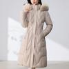 Fashion Woman Long Parkas Winter Coats Hooded Faux Fur Collar Thick Warm Overcoat Women's Jackets