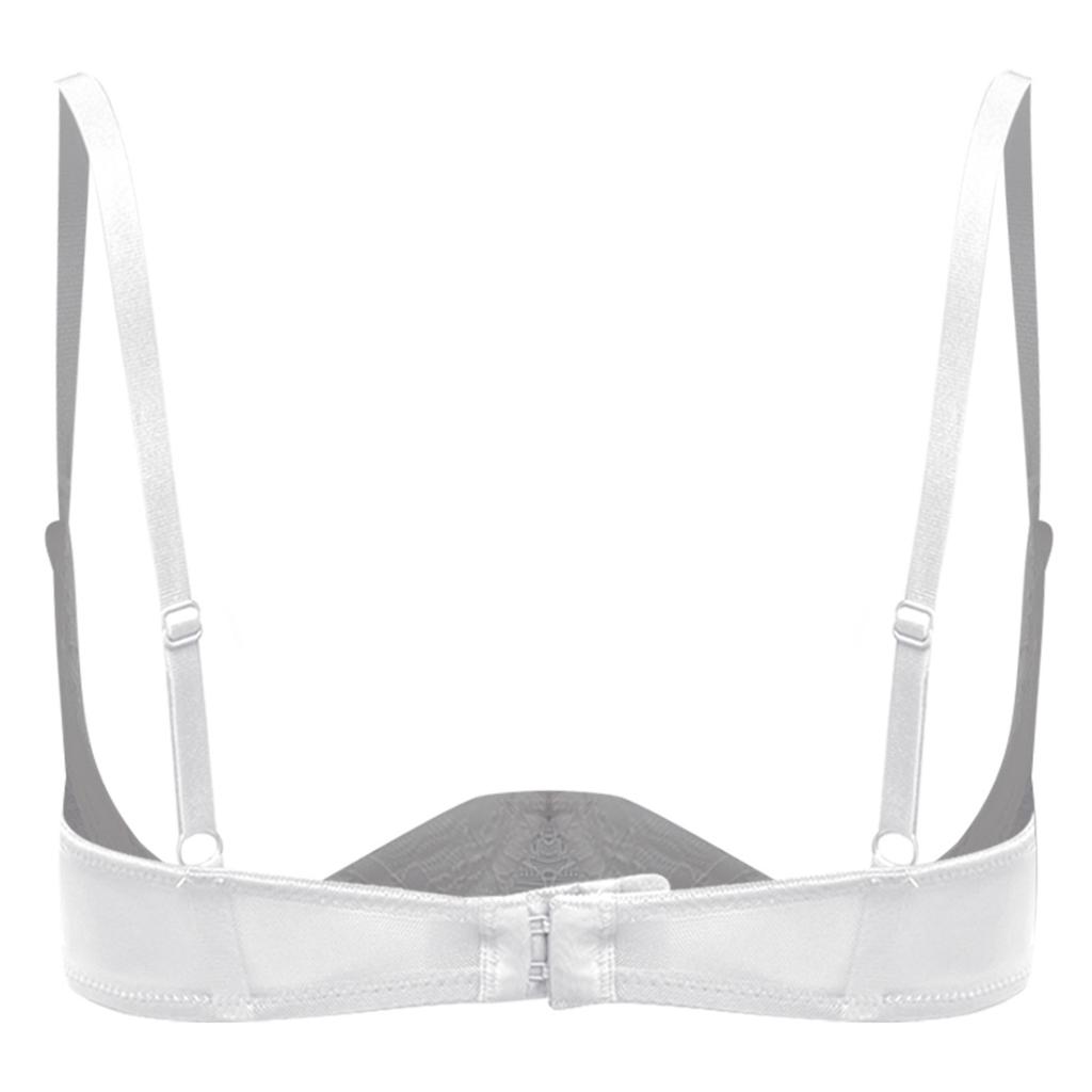 Sujetador de Encaje para Mujer 1/4 Taza Balconet Bralette Con Aros Diseño Push Up Top de Lencería Floral