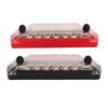 2 Pcs 14 Post Power Distribution Block Bus Bar Set 2xM6 Post 12xM4 Screw Battery Terminal Box with Cover Without