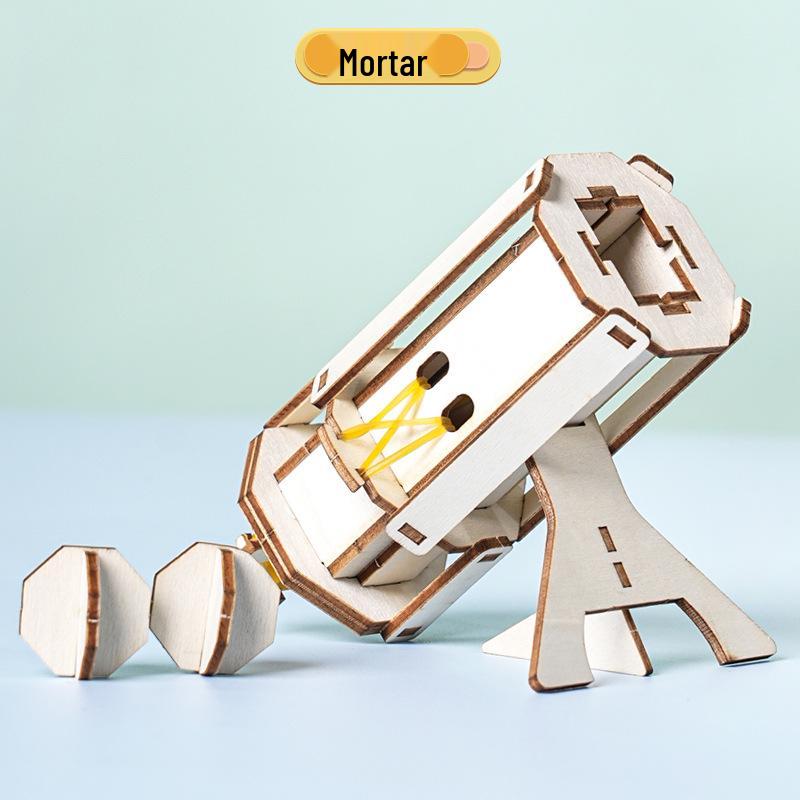 DIY Science Experiment Kit: Boys Handmade Mortar Model for Educational Fun