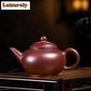 111ml Handmade Yixing Purple Clay Teapots Horizontal Pot Raw Ore Aubergine Mud Kettle Zisha Tea Set Drinkware Supplies Ornaments