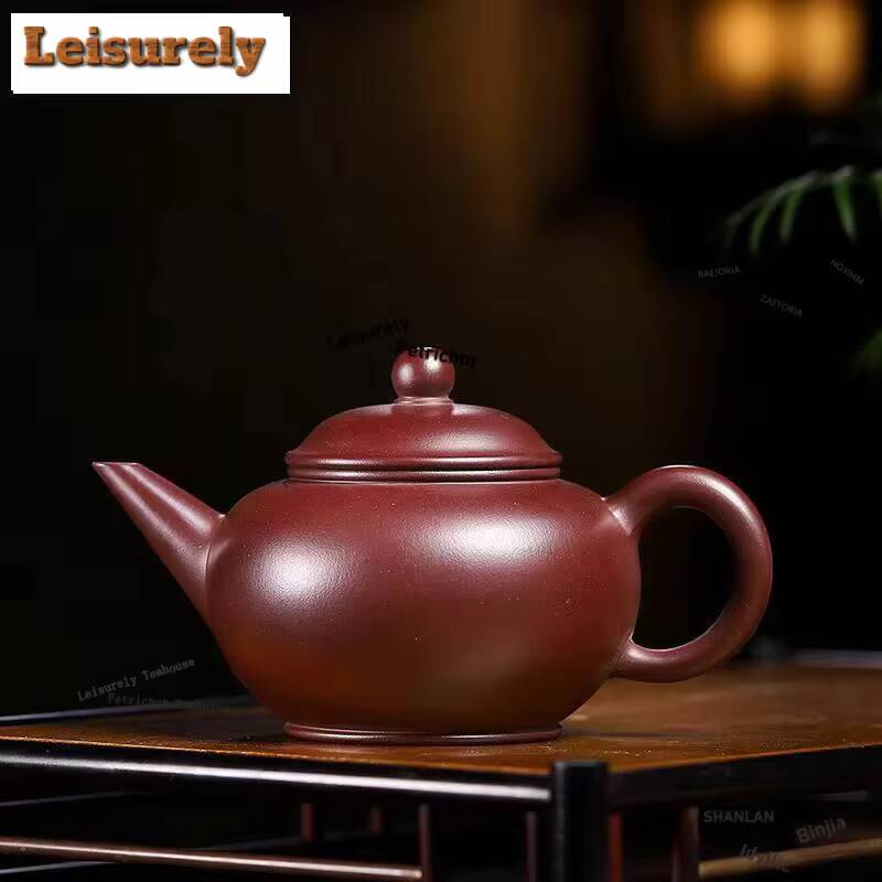 111ml Handmade Yixing Purple Clay Teapots Horizontal Pot Raw Ore Aubergine Mud Kettle Zisha Tea Set Drinkware Supplies Ornaments