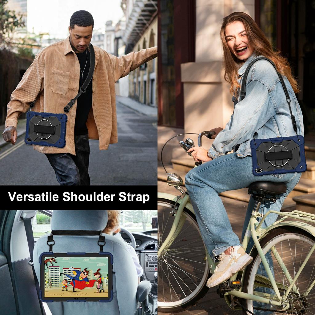 For Huawei MatePad SE 11 Case Kickstand Silicone+PC Tablet Cover with Shoulder Strap