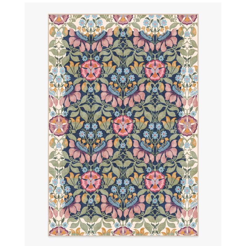 Living Room Carpet Blue Rug Soft Machine Washable Non-slip Foldable Floor Mats Bedroom Carpets Large Size Rugs Home Decor