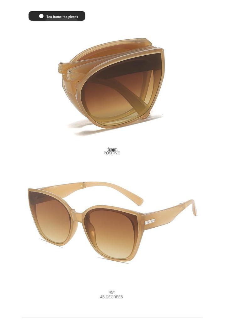 Collapsible High-End Fashion Sunglasses with UV Protection - European & American Style