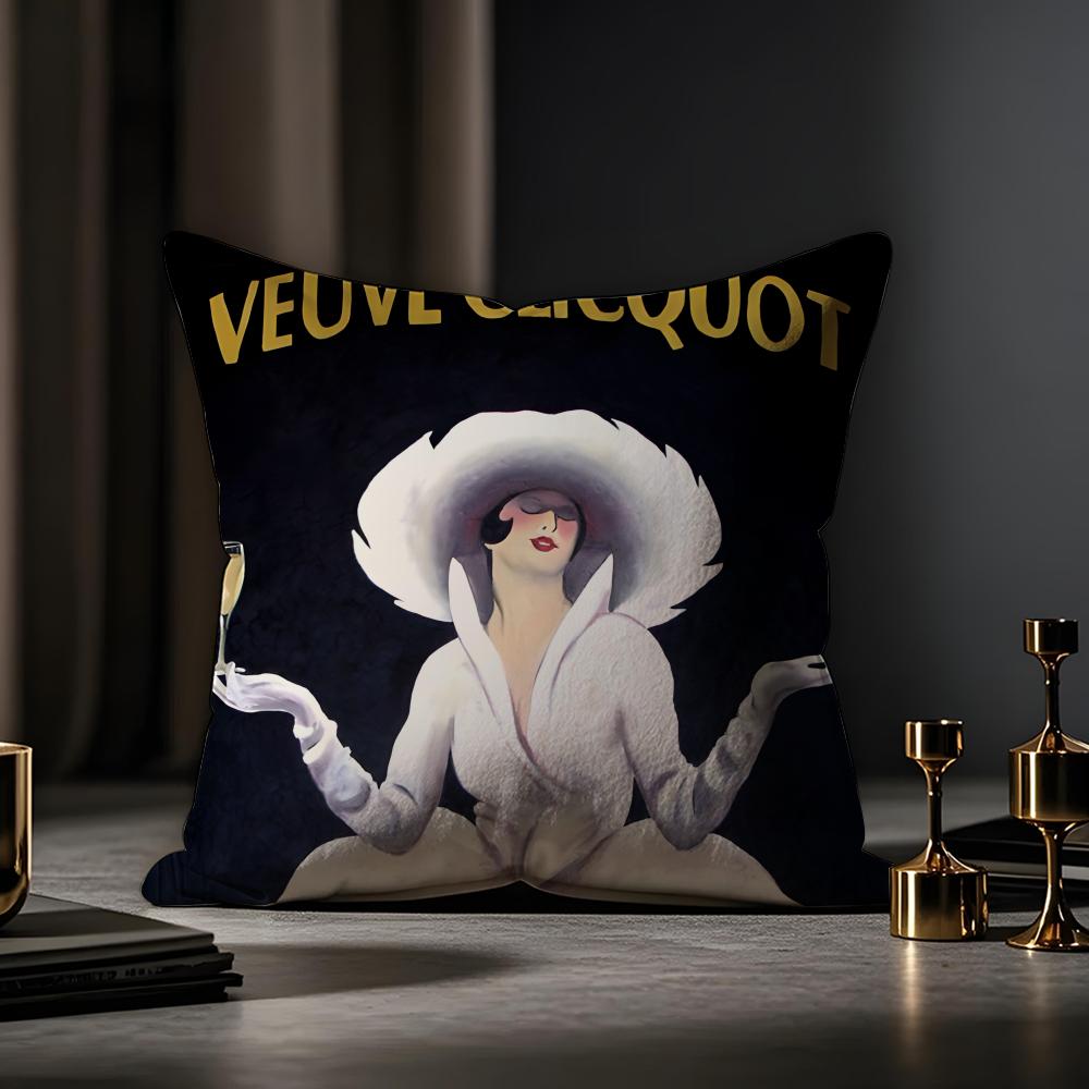 

Чохол для подушки Venve Clicquot Захист від пилових кліщів Наволочка Невидима блискавка Шовковистий короткошерстий Чохол для диванної подушки 30cmx30cm
