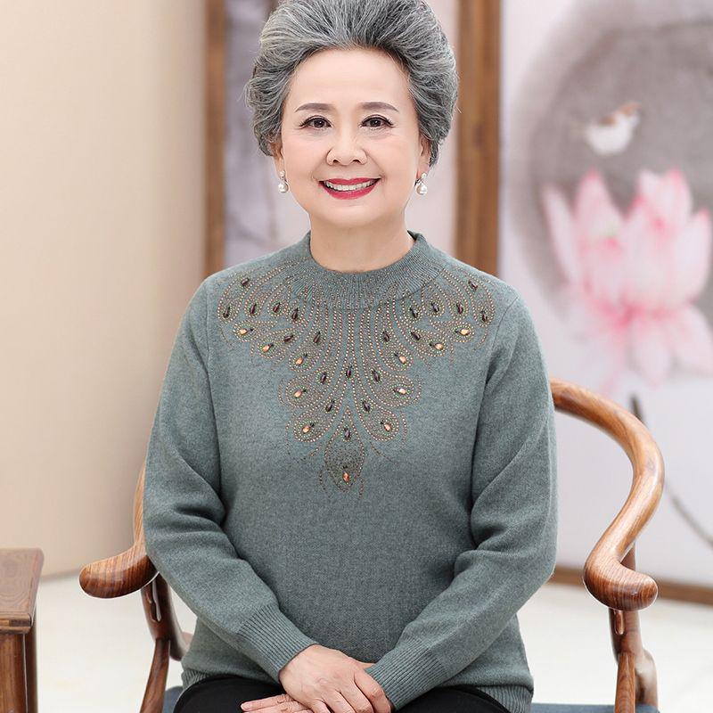 Женский шерстяной свитер с бархатом/без бархата - Вязание в стиле бабушки для весны, осени, зимы, толстый теплый базовый слой XXL (120-135 kg fit)