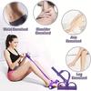 6 Tube Elastic Yoga Pedal Puller Resistance Band Multi Function Tension Rope Fitness Bands 6-Tube Elastic For Abdomen Waist Arm