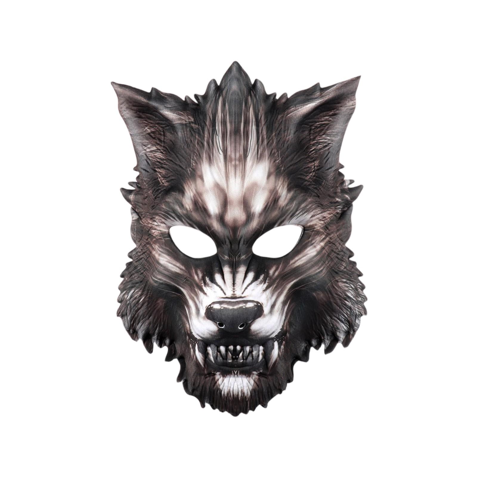 

Карнавальная маскарадная маска из ЭВА на поллица в виде животного One Size чёрный