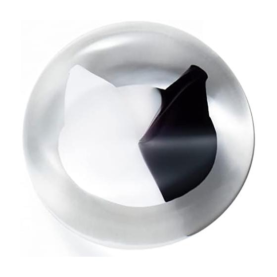 ADERIA Coconeco Glass Chopstick Rest, Calico Cat, Black, Handmade, Cute, Dishware