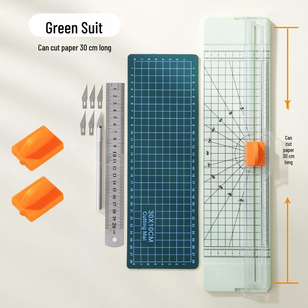 Dual Blade Portable Paper Cutter - Durable Sharp Craft & Office Knife for Students and Artists