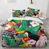 Tropical Parrot Duvet Cover Watercolor Parrot Comforter Set Tropical Jungle Plant Bedding Set With Zipper Ties For Bedroom Decor