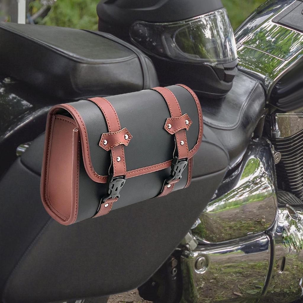 Motorcycle Tool Bag Cycling Luggage Riding Accessory Side Fork Sissy Bar Storage