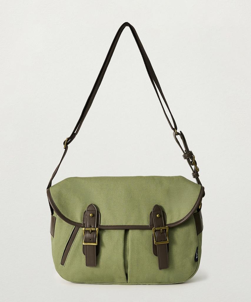 Borsa a tracolla in tela Satur Classic Kaki