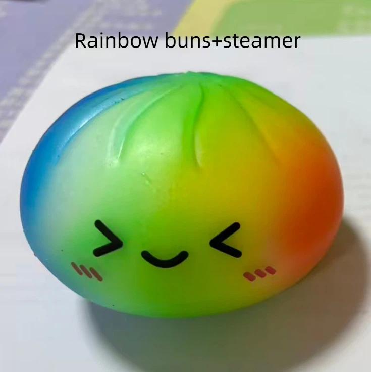 Giant Squishies Dumpling Bun Toy, Slow Rising Glitter Dumpling Stress Ball, Stress Relief Fidget Toy For Home Office Travel Toys