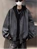 Trendy Men's Faux Two-Piece Hip-Hop Jacket - Hooded, Rebellious, and Stylish for Spring and Autumn