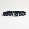 Punk Style Star Double-Breasted Eyelet Belt for Women - Korean Fashion Decorative Jeans Belt