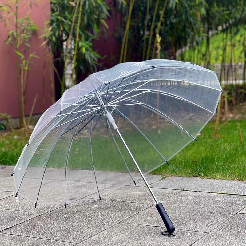 Automatic Transparent Long-Handle Windproof Umbrella