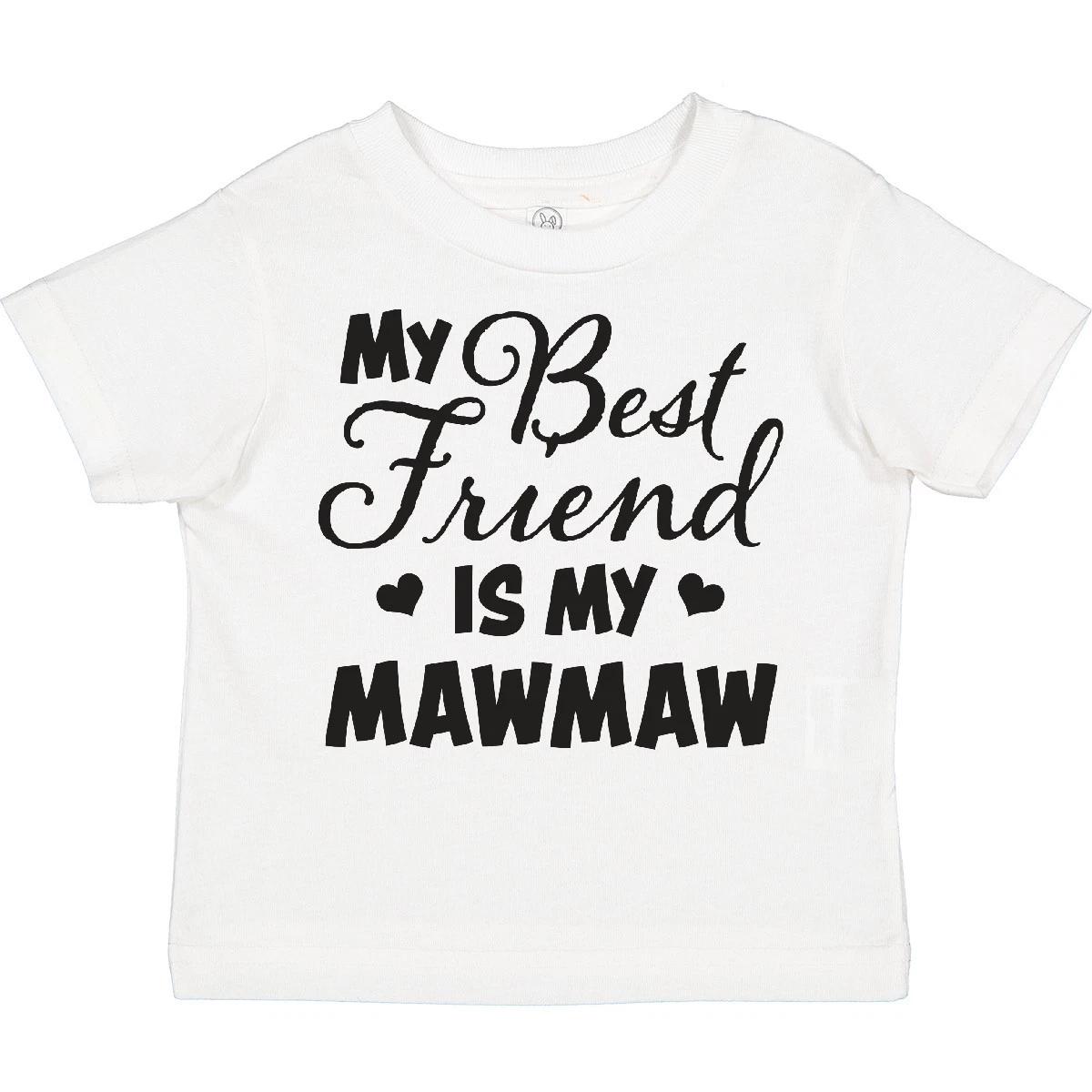 Inktastic My Best Friend Is My Mawmaw With Hearts Toddler T-Shirt Family Child 100