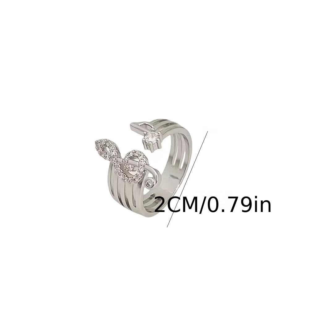 Musical Note Ring for Women, Fashionable Trend, High-end Atmosphere, Versatile Ring for Gift Selection, New for 2026