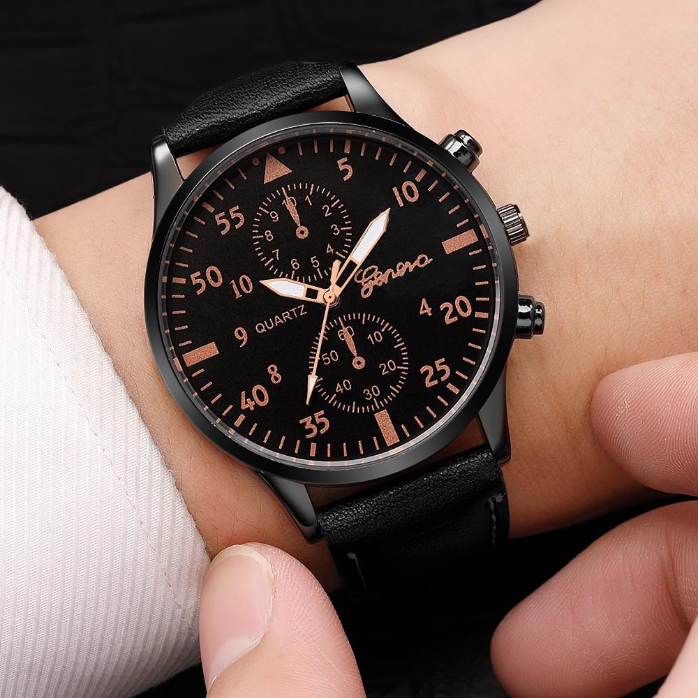 Men's Versatile Fashion Two-Eye Business Wristwatch