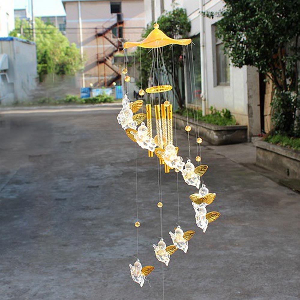 

Любовний Ангел Купідон Дзвіночки-вітряні дзвони Підвісний Креативний Підвіска для вітальні ліжка Двір Сад Деко золотий