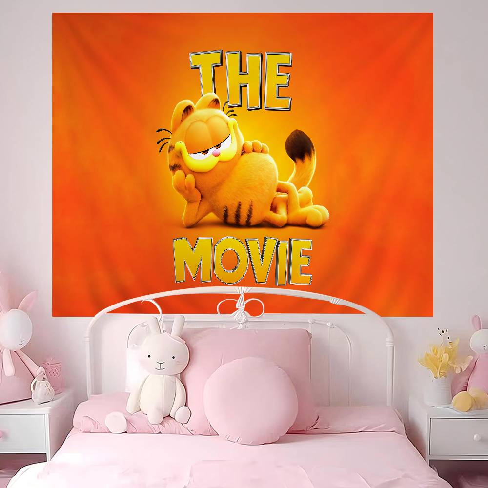 Cartoon Cute Cat GGarfield Colorful Tapestry Wall Hanging Bohemian Wall Tapestries Mandala Wall Hanging Sheets