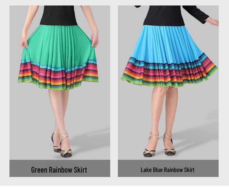 2026 Damen-Ballsaal-Tanzrock für Frauen mittleren Alters und Seniorinnen mit weitem Saum