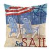 Beach Lounge Chair Collection Digital Printing Short Plush Pillow Covers For Car Sofa Office Cushion Cover Home Goods