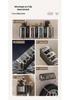 Wall-Mounted Toothbrush Holder and Mouthwash Cup, Punch-Free Space Aluminum Storage Rack