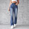Pantaloni casual cu talie înaltă din denim de modă pentru femei Pantaloni și pantaloni casual capri