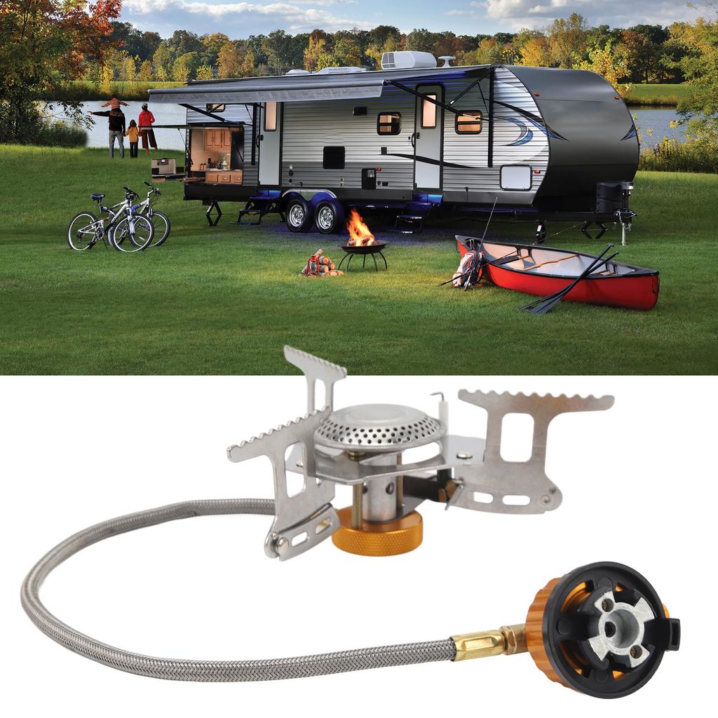 3700W Camping Gas Stove Foldable Stove Burner with Piezoelectric Ignition for Outdoor Backpacking Hi