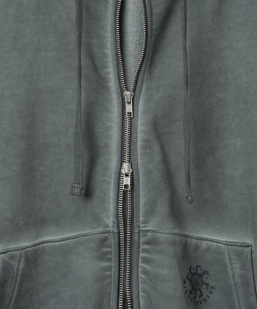 Millo Archive Spread Easy Washed Zip-Up Hoodie [Fade Green]