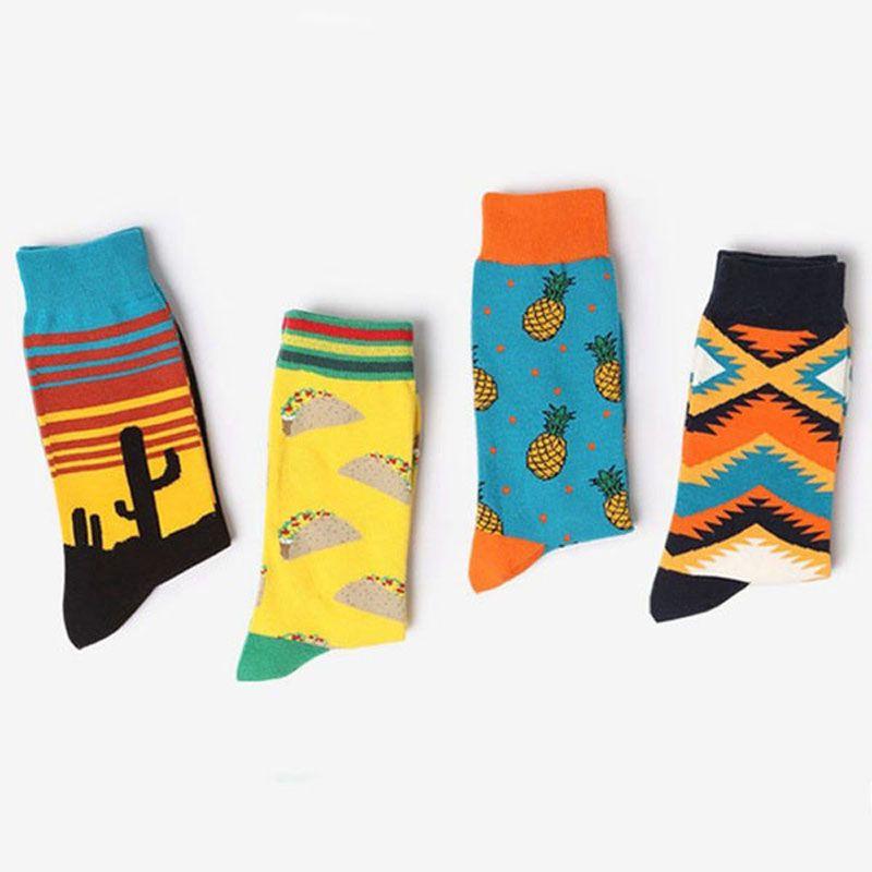 Vibrant Starry Night Retro Cotton Socks For Men And Women With Vintage Appeal