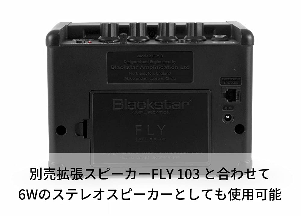 Blackstar FLY3 Compact Guitar Amplifier, Ideal for Home Practice, Powered by Portable Speakers