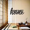 1pc 2D Flat Home Sweet Home Metal Wall Art Black Modern Decorative Plaque Living Room Bedroom Entryway Decor