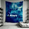 Detroit Lions Wall Tapestry Aesthetic Wall Hanging Printed Fabric Blanket Decorative Tapestries for Bedroom Living Room Home Decor
