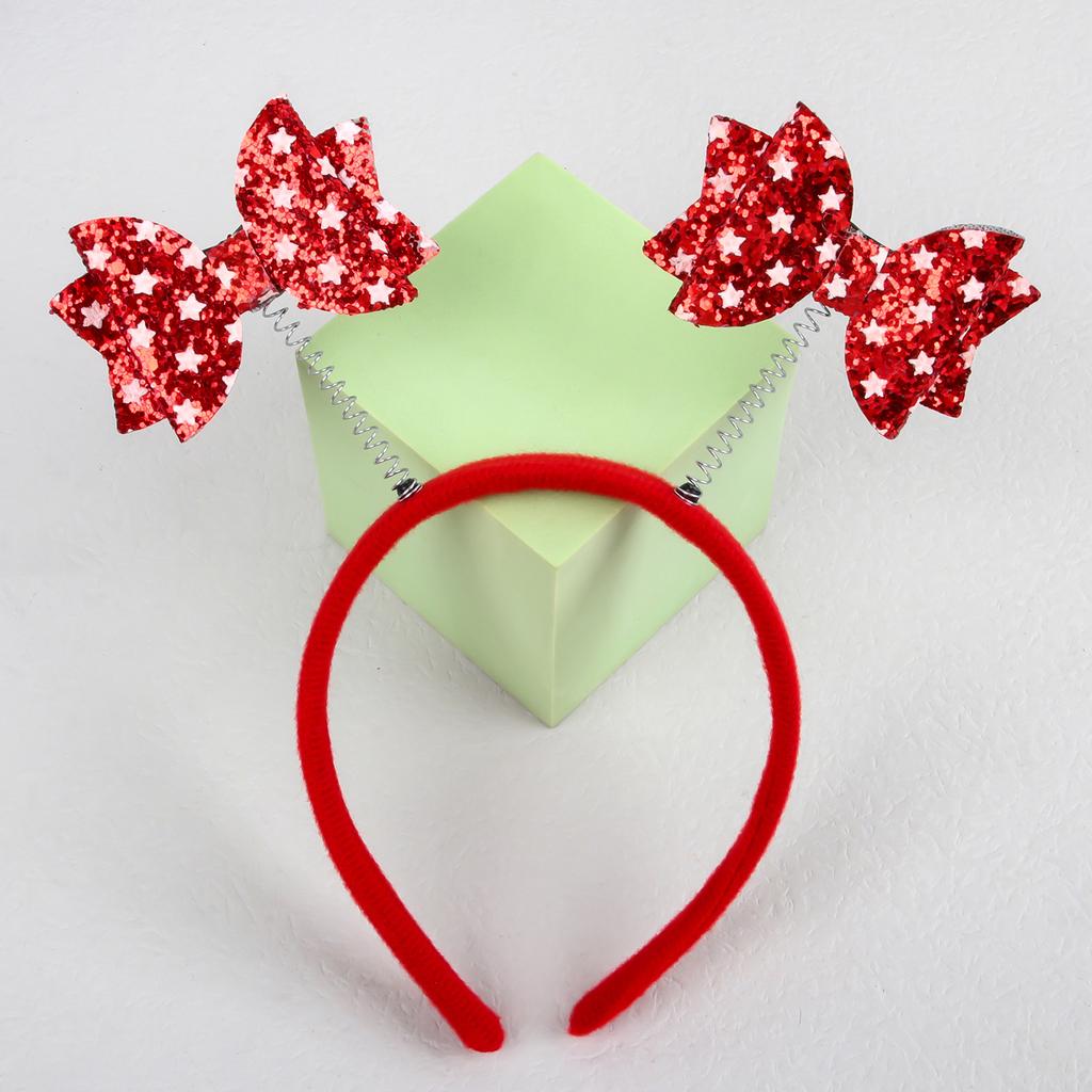 Fashion USA Independence Headbands for Girls Glitter Hair Bows Hairbands Star Bows Headbands Girls Kids Party Hair Accessories